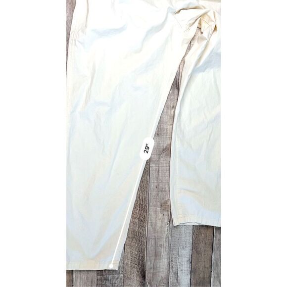 H&M Relaxed Fit Cream Tapered Chino Slacks Pants size Large - Picture 6 of 14